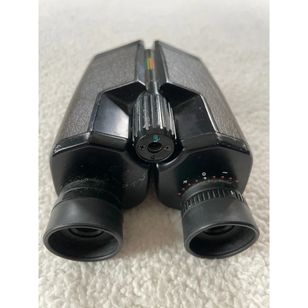 Nikon Compact Binoculars Brown‎ Vintage Textured Leatherette Rainbow Trim